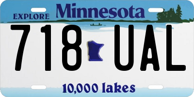 MN license plate 718UAL