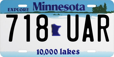 MN license plate 718UAR
