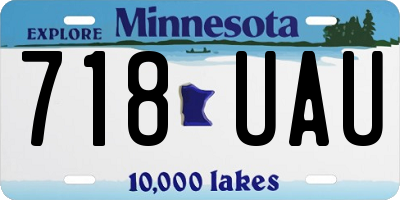 MN license plate 718UAU