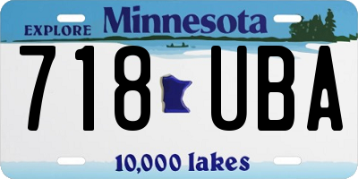 MN license plate 718UBA