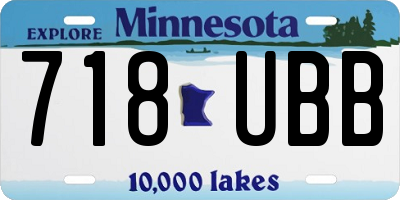 MN license plate 718UBB