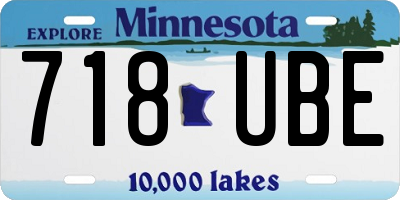 MN license plate 718UBE