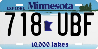 MN license plate 718UBF