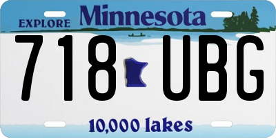 MN license plate 718UBG