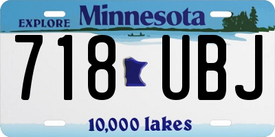 MN license plate 718UBJ