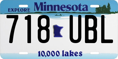 MN license plate 718UBL
