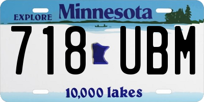 MN license plate 718UBM