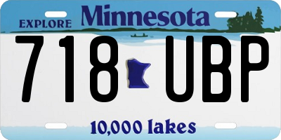 MN license plate 718UBP