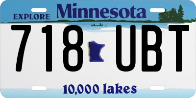 MN license plate 718UBT