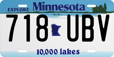 MN license plate 718UBV