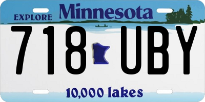 MN license plate 718UBY
