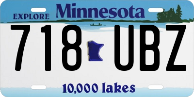 MN license plate 718UBZ
