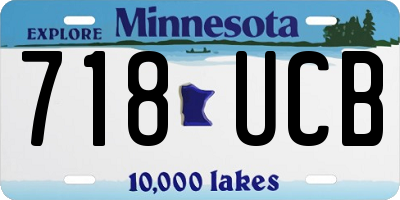 MN license plate 718UCB
