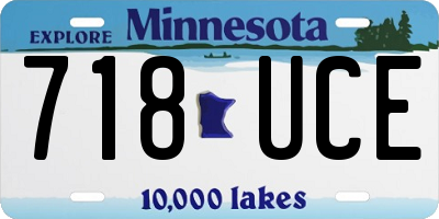 MN license plate 718UCE