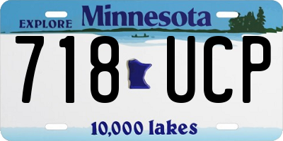 MN license plate 718UCP