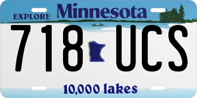MN license plate 718UCS