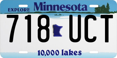 MN license plate 718UCT