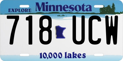 MN license plate 718UCW