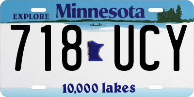 MN license plate 718UCY