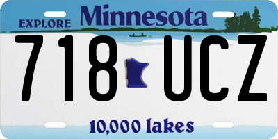 MN license plate 718UCZ