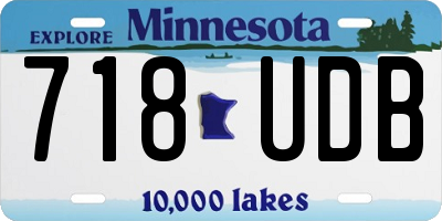 MN license plate 718UDB