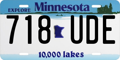 MN license plate 718UDE