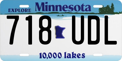MN license plate 718UDL