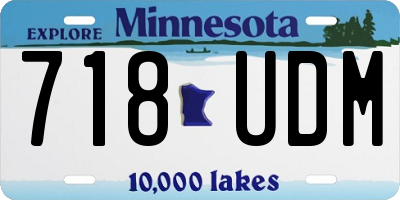 MN license plate 718UDM