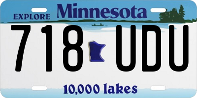 MN license plate 718UDU