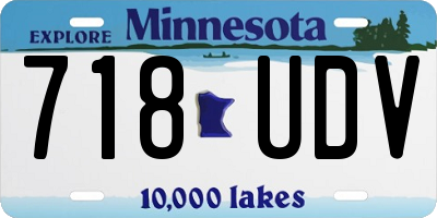 MN license plate 718UDV