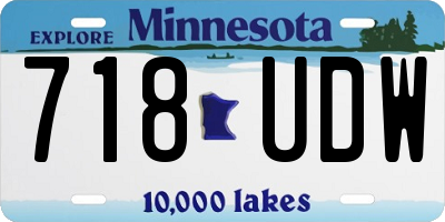 MN license plate 718UDW