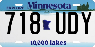 MN license plate 718UDY