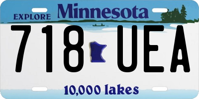 MN license plate 718UEA