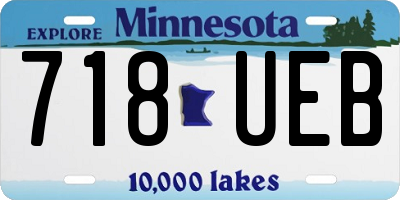 MN license plate 718UEB