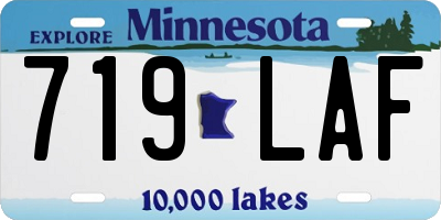 MN license plate 719LAF