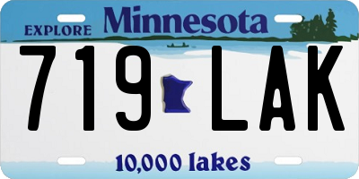 MN license plate 719LAK