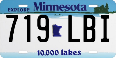 MN license plate 719LBI