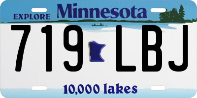 MN license plate 719LBJ