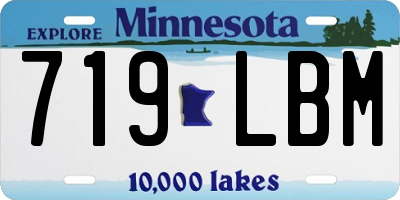 MN license plate 719LBM