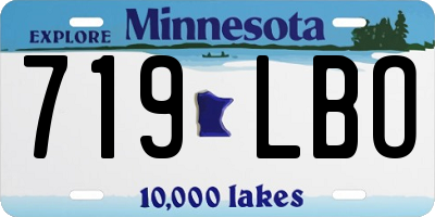 MN license plate 719LBO