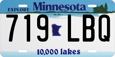 MN license plate 719LBQ
