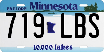 MN license plate 719LBS