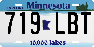 MN license plate 719LBT