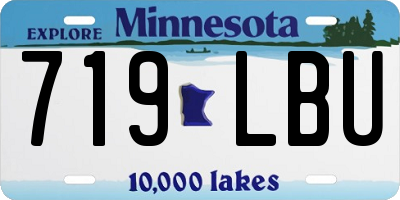 MN license plate 719LBU