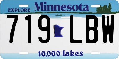 MN license plate 719LBW