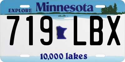 MN license plate 719LBX
