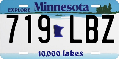MN license plate 719LBZ