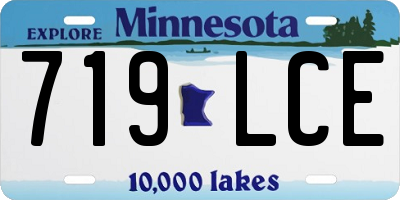 MN license plate 719LCE