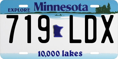 MN license plate 719LDX