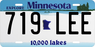 MN license plate 719LEE